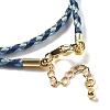 Polyester Cord Braided Necklace Makings MAK-L043-03G-17-3