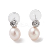 Natural Pearl Stud Earrings for Women EJEW-C082-12A-P-1