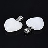 Heart Natural White Jade Pendants LS-X-G-Q438-01-4