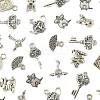 40Pcs 10 Styles Tibetan Style Zinc Alloy Bunny Pendants TIBEP-FS0001-48-2