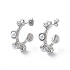 304 Stainless Steel Stud Earrings EJEW-D095-17P-1