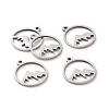 Non-Tarnish 201 Stainless Steel Laser Cut Pendants X-STAS-S105-T901-1S-1