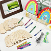 DIY Unfinished Wood Rainbow Wind Chime Kits for Children's Crafts ST-CJ0009-2-4