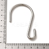 Non-Tarnish 304 Stainless Steel S-Hook Clasp LS-STAS-C085-03M-P-3