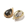 Natural Black Rutilated Quartz Faceted Pendants G-M431-13G-07-2