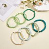 7Pcs 7 Style Handmade Polymer Clay Heishi Surfer Stretch Bracelets Set BJEW-SW00073-03-2