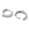 Brass Hoop Earrings Finding X-KK-H455-62P-2