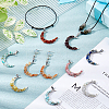 20Pcs 10 Styles Natural Mixed Stone Chip Pendants PALLOY-FH00070-5
