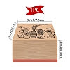 CRASPIRE 1Pc Beechwood Stamps & 1Pc Resin Stamp Sheet DIY-CP0007-96B-2