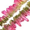 Two Tone Spray Painted Natural Quartz Crystal Points Beads Strands G-Q610-03C-1