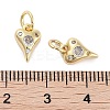 Brass Micro Pave Cubic Zirconia Charms KK-C051-06G-01-3