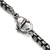 304 Stainless Steel Box Chain Necklace NJEW-D046-01B-3