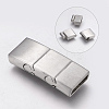 Tarnish Resistant 304 Stainless Steel Magnetic Clasps with Glue-in Ends STAS-P181-53P-1