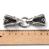 Tibetan Style 304 Stainless Steel Spring Gate Rings FIND-Z046-03AS-02-4
