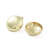Blank Flat Round Brass Stud Earrings EJEW-Q811-07G-2