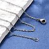 Tarnish Resistant Classic Plain 304 Stainless Steel Mens Womens Necklaces Unisex Cable Chain Necklaces NJEW-507L-7-4