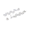 Brass Micro Pave Cubic Zirconia Stud Earrings EJEW-B046-16P-2