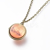 Glass Pendant Necklace NJEW-D281-C-10AB-1