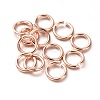 Eco-Friendly PVD Vacuum Plating & Long-Lasting Plated Brass Open Jump Rings LS-X-KK-E663-4mm-RG-1