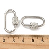 304 Stainless Steel Screw Carabiner Lock Charms STAS-C092-02A-P-3