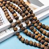 Natural Frosted Tiger Eye Round Bead Strands LS-G-M064-10mm-02-5