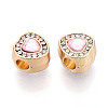 Rack Plating Alloy Rhinestone European Beads FIND-N011-06KCG-2