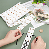 8 Yards Polyester Ribbon with 2-Row Golden Tone Alloy Eyelets SRIB-NB0001-18A-3
