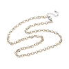 304 Stainless Steel Rolo Chain Necklaces NJEW-Z102-01GP-4