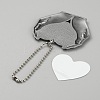 Zinc Alloy Heat Transfer Sublimation Blank Pendant Decorations AJEW-WH0324-20P-2