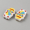 Summer Theme Silicone Focal Beads SIL-SZC0002-06C-2