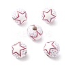Independence Day Themes Wood European Beads WOOD-I014-01F-2