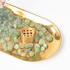 Natural Amethyst Money & Rose Quartz Tree Buddha Sculpture Set Incense Burner & Natural Green Aventurine on Trays for Wealth DJEW-G027-19RG-08-4
