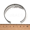 Non-Tarnish 304 Stainless Steel Cuff Bangles BJEW-M234-02P-6