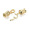 Brass Micro Pave Cubic Zirconia Peg Bails KK-N233-392-3