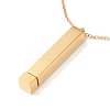 Ion Plating(IP) 304 Stainless Steel Rectangle Bar Pendant Necklace NJEW-P262-18-3