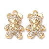 Real 18K Gold Plated Brass Micro Pave Cubic Zirconia Pendants KK-Q779-02G-02-1