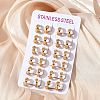 304 Stainless Steel Polishing Effect Hoop Earrings EJEW-M001-31G-2