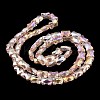 AB Color Plated Transparent Glass Beads Strands EGLA-P051-06A-A02-4