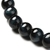 Dyed & Heated Natural Tiger Eye Round Beads Stretch Bracelets BJEW-JB06654-05-3