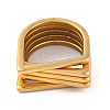 Ion Plating(IP) 304 Stainless Steel Multi-layer Arch Finger Rings for Women RJEW-S414-51B-G-2