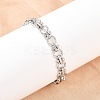 304 Stainless Steel Link Chain Bracelets for Women BJEW-H207-01C-P-3