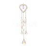 Glass Teardrop & Star Window Hanging Suncatchers HJEW-JM00905-01-1