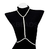 1Pc Zinc Alloy with ABS Imitation Pearl Body Chain for Women AJEW-HY0002-15-1