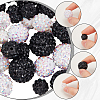 48Pcs 8 Styles Resin Rhinestone Beads RESI-SC003-43-3