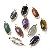 Natural Mixed Gemstone Faceted Connector Charms G-K354-01KCG-1