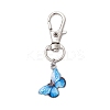 Butterfly Alloy Enamel Pendant Decorations HJEW-JM03207-4