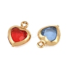 Valentine's Day 304 Stainless Steel & Glass Pendants STAS-Q119-01G-B-2