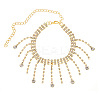 Alloy Full Crystal Rhinestone Tassel Anklets for Women FS-WG7EDD5-01-3