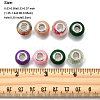 40Pcs 4 Styles AB Color Opaque Resin Imitation Porcelain European Large Hole Rondelle Beads RPDL-FP0001-01-6