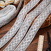 Polyester Rhombus Embroidery Lace Trim OCOR-WH0090-83B-4